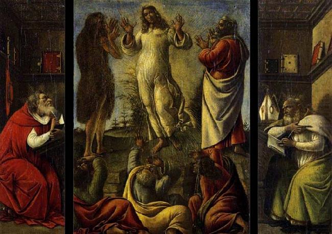 BOTTICELLI, Sandro Transfiguration, St Jerome, St Augustine china oil painting image